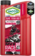 Synthetic 100% Moto / quad / Karting Yacco MVX RACE 4T SAE 15W50